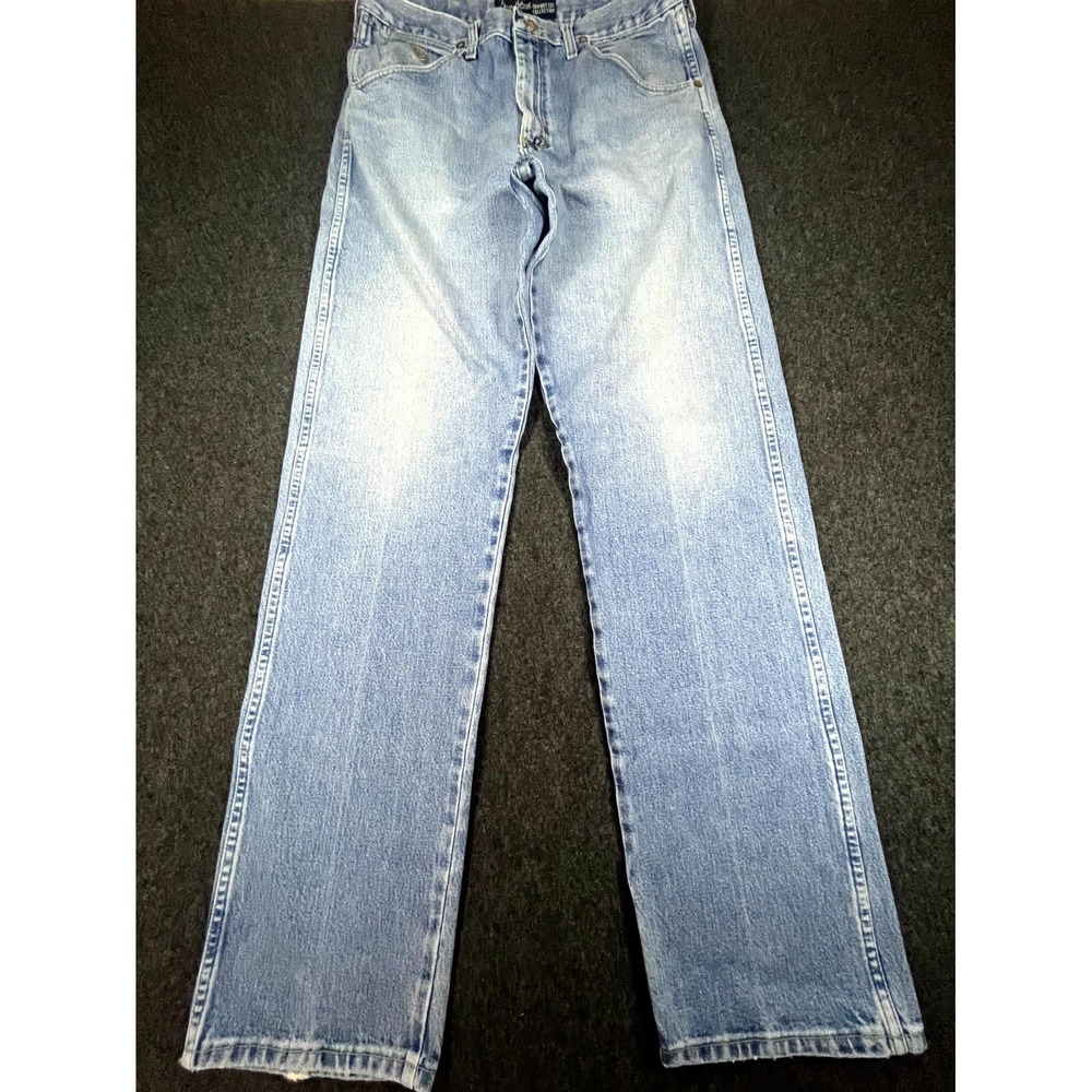 VTG Wrangler George Strait Cowboy Cut Jeans Mens 33x34 Blue Denim Western Rodeo